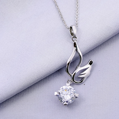 【YA501-D 新款時(shí)尚四爪吊墜 純銀925 批發(fā)銀飾925】價(jià)格,廠家,圖片,項(xiàng)鏈,深圳市銀之星珠寶首飾-