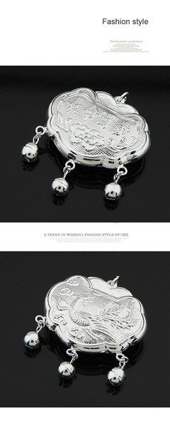 長命百歲鳳兒童掛鎖|韓國飾品批發(fā)|銀飾批發(fā)|銀飾品