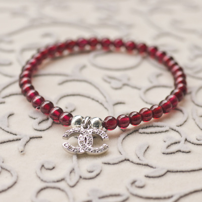 【約瑟兄弟銀飾批發 S925純銀鑲嵌鋯石小香天然石榴石手鏈】價格,廠家,圖片,手鏈,深圳市約瑟兄弟珠寶首飾-