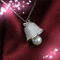 歐美款925純銀微鑲鈴鐺項鏈 圣誕節(jié)禮物 925銀飾批發(fā)