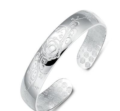 批發42克玫瑰女式款千足銀999純銀手鐲 品質、時尚與價值的完美融合